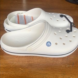 Nwt white crocs crocband